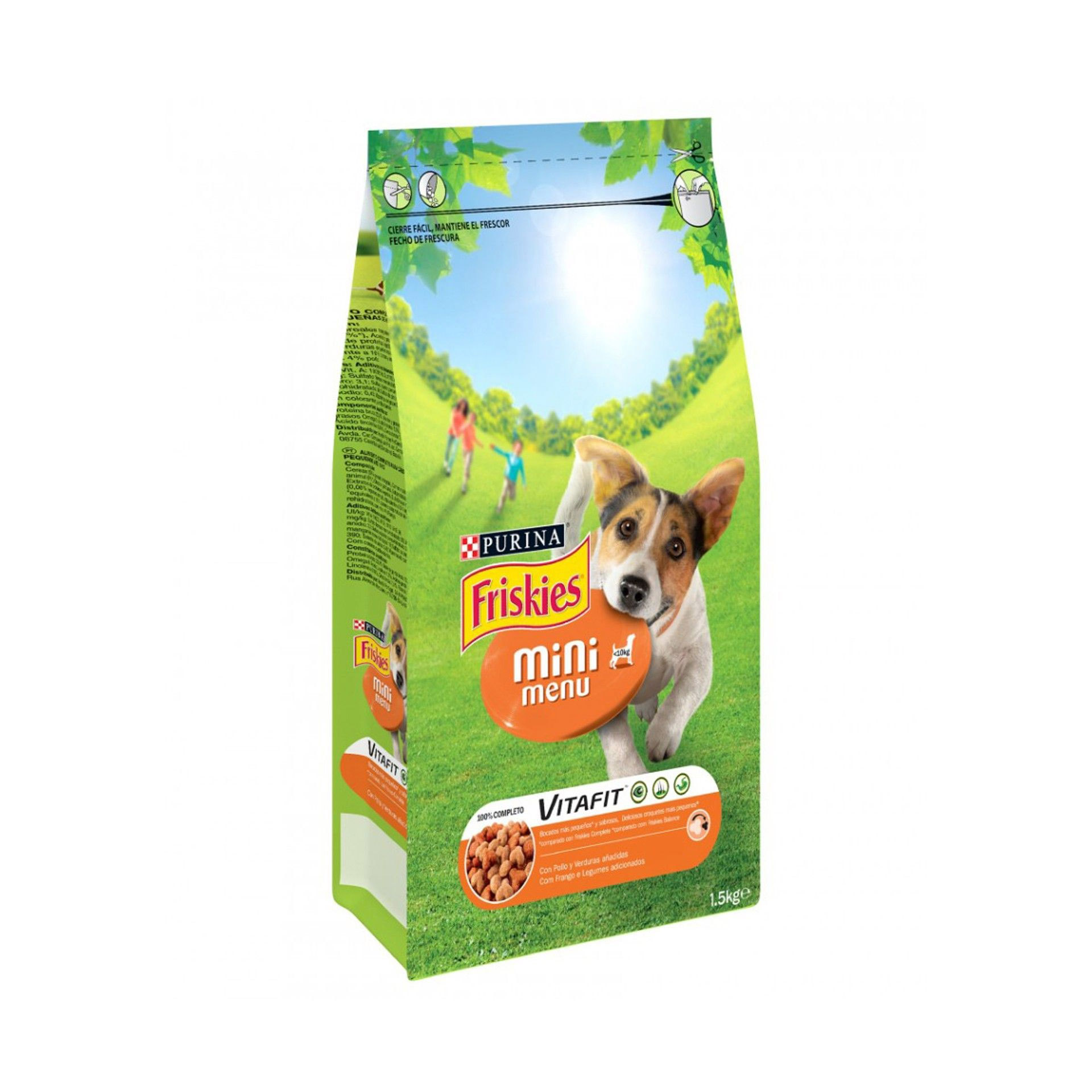 Purina Friskies Mini Menu Ração para Cão Adulto Pequeno com Frango e Legumes 1,5 kg