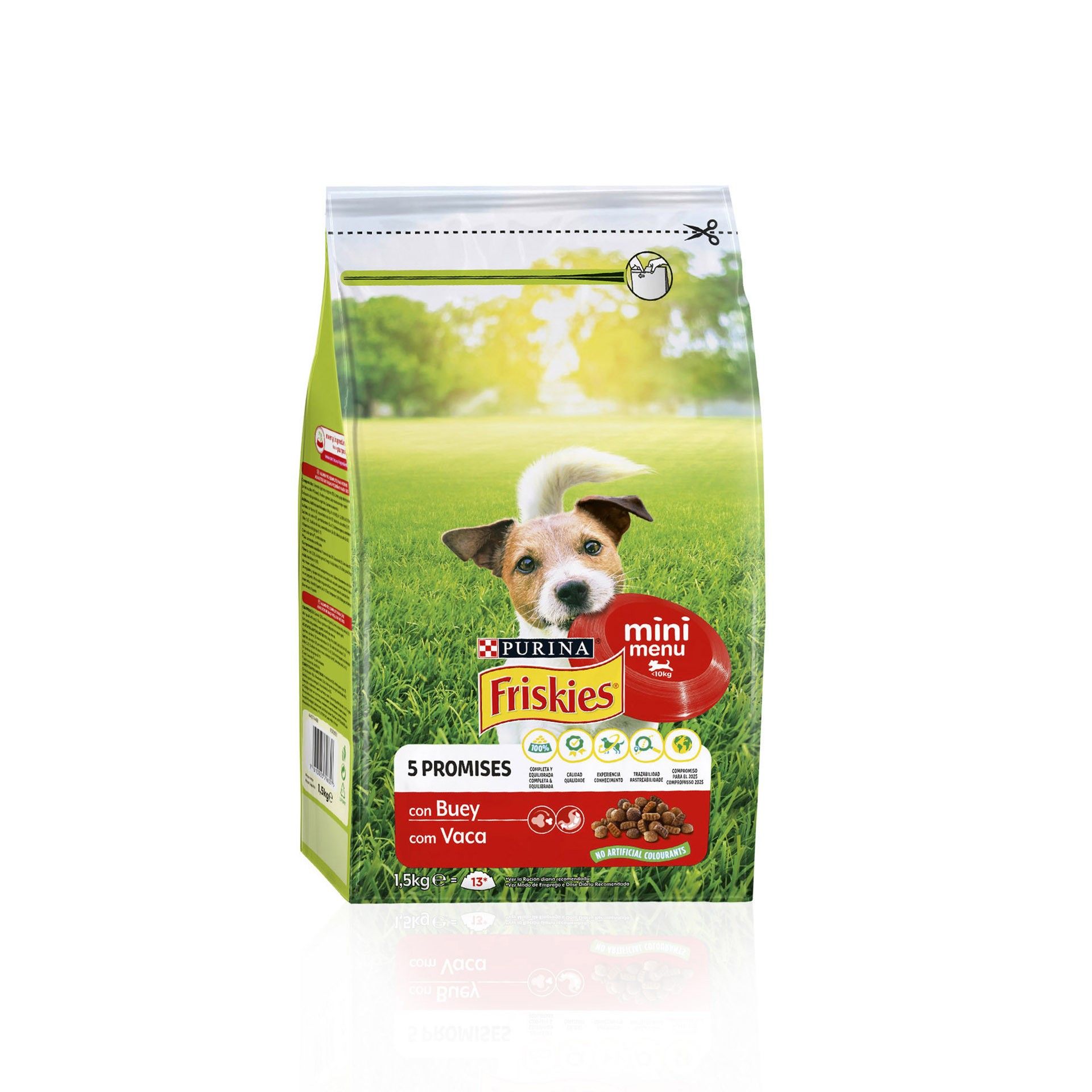 Purina Friskies Mini Menu Vitafit Ração para Cão Adulto Vaca 1,5 kg - Image 2