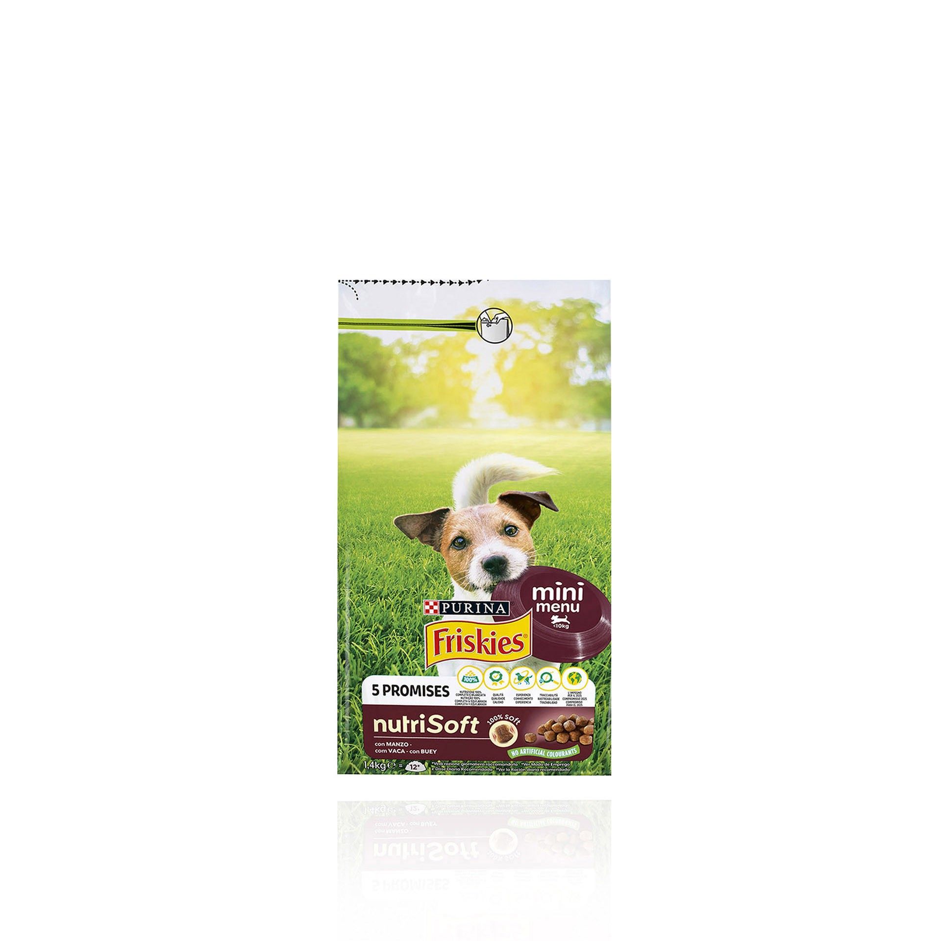 Purina Friskies Mini Menu Nutrisoft Ração para Cão Adulto Pequeno Vaca 1,4 kg - Image 2